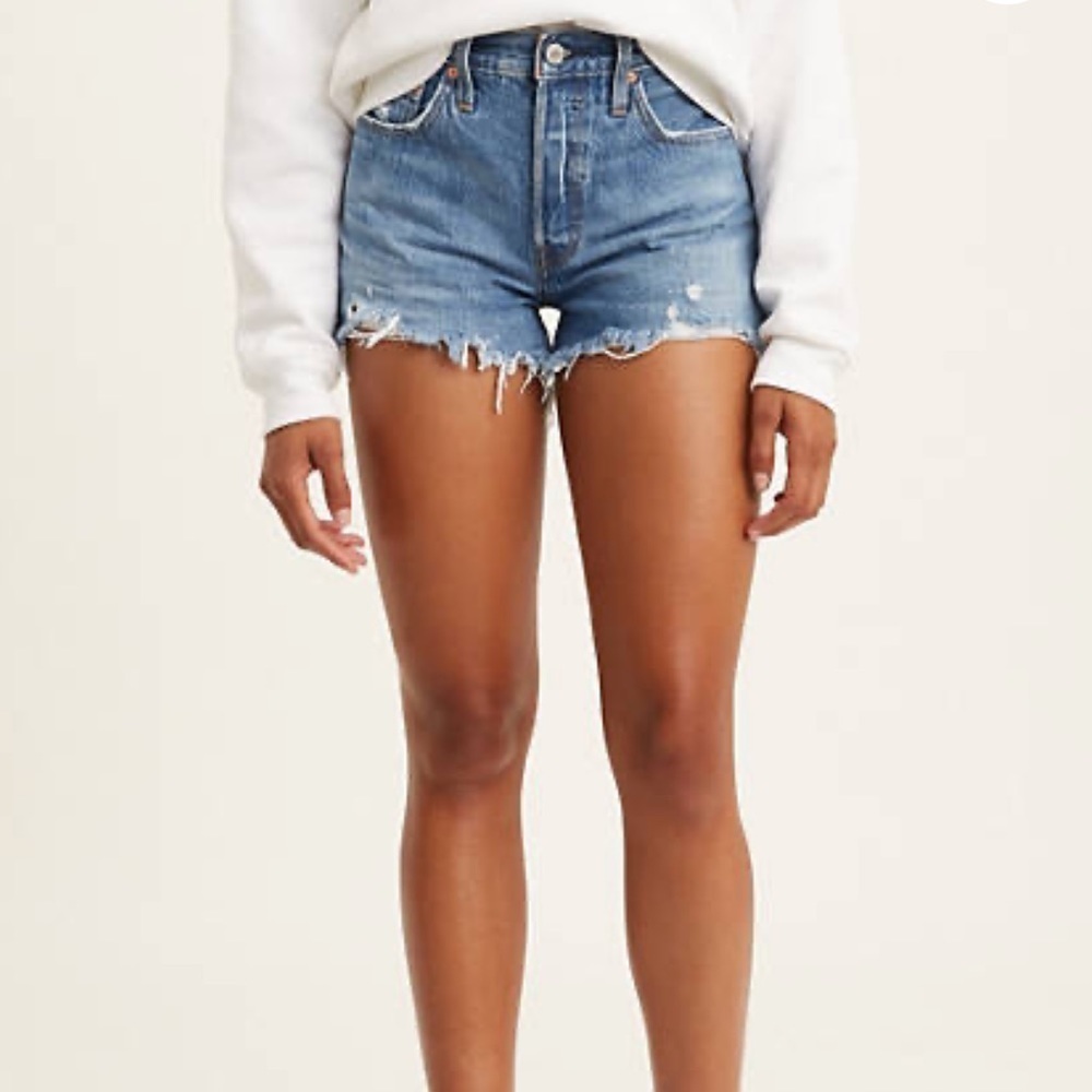 Levis 501 high rise shorts